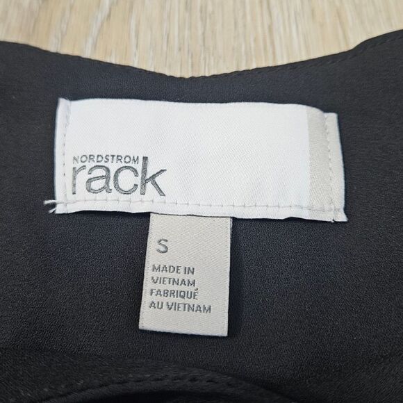 Nordstrom Rack Black Lace Cami Tank Top Blouse Women's Large Feminine Basics - Picture 3 of 7